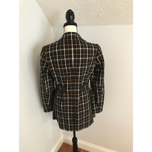 Anthropologie Maeve Oversized Plaid Equestrian Blazer - Size 4 - Picture 4 of 11